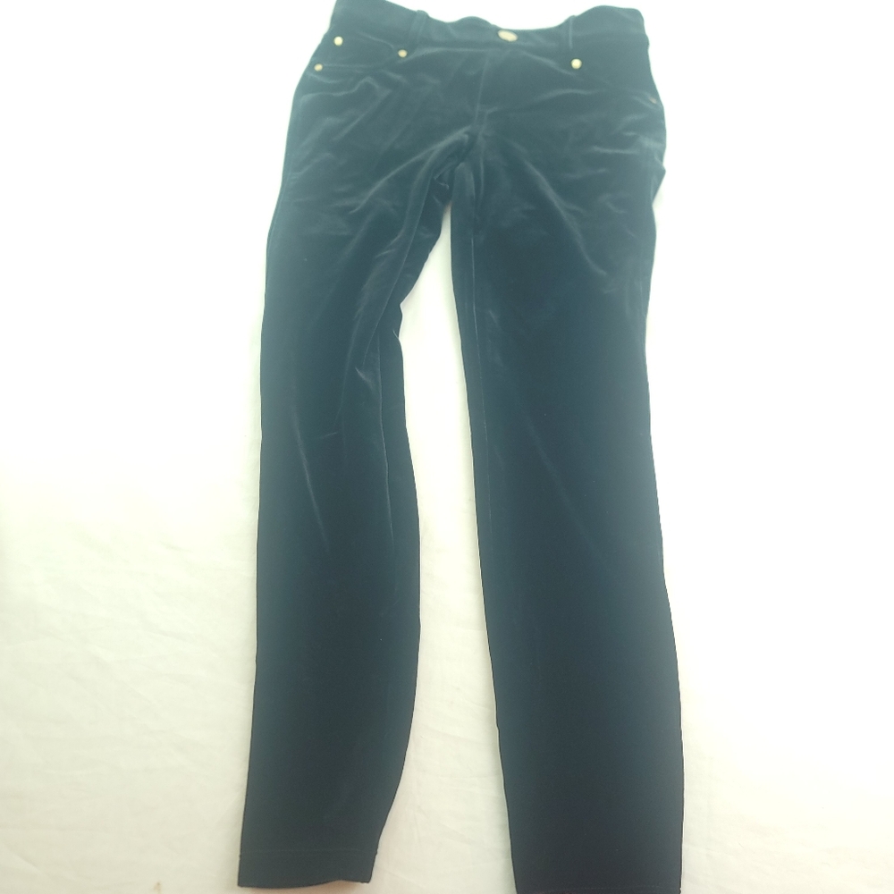 Inc Faux Black Velvet Size 2P Core Fashion Skinny Pants